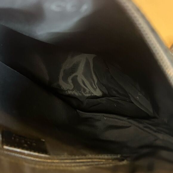 Gucci Diana Cloth & Leather Bamboo Black Women's Bag Excellent Condition - Picture 14 of 16